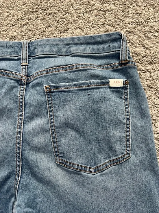 7 For All Mankind JEN 7 Women’s Cropped Skinny Jeans Blue Stretchy Denim Size 10 - Picture 4 of 9
